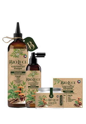 Collection of organic handmade hair, scalp, and skin care products made in the UAE with natural botanical extracts – Bio Luce