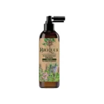 Oily scalp treatment tonic enriched with anise star, nettle, rosemary, mallow, and basil. Fortified with vitamins B6, B5, A, C, and E to control excess oil, purify pores, reduce scalp buildup, and restore healthy sebum balance. Suitable for men and women. Size 100ml.